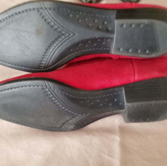 NWOT Westies Red Velvet Ankle Boots - Picture 7 of 7